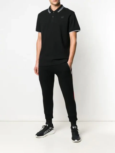 Shop Mcq By Alexander Mcqueen Swallow Polo Shirt In Black