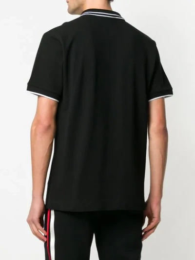 Shop Mcq By Alexander Mcqueen Swallow Polo Shirt In Black
