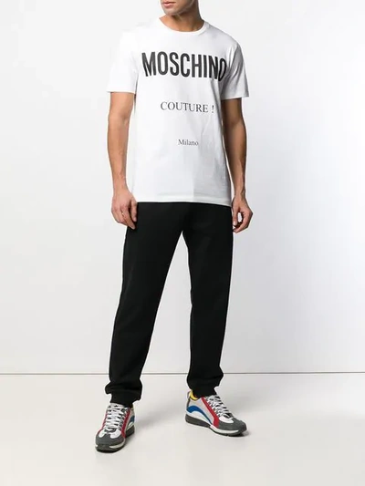 Shop Moschino Classic Track Trousers In Black