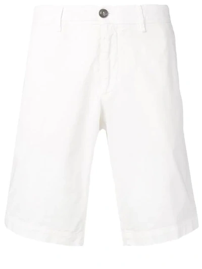 Shop Moncler White Bermuda Shorts