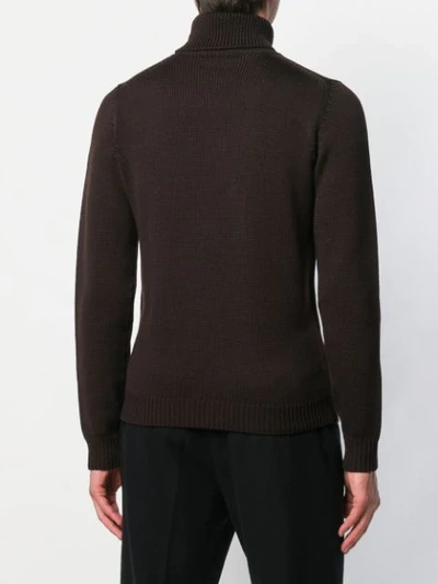Shop Nuur Turtleneck Sweatshirt In Brown