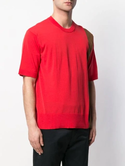 Shop Cabane De Zucca Short Sleeved Knitted Top In Red