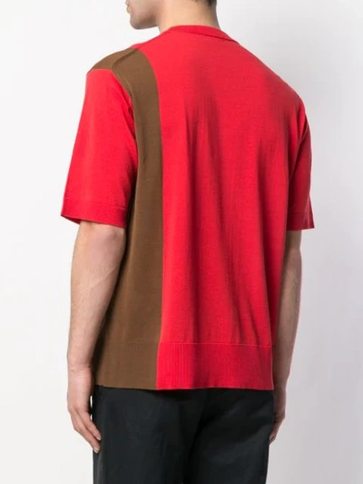 Shop Cabane De Zucca Short Sleeved Knitted Top In Red
