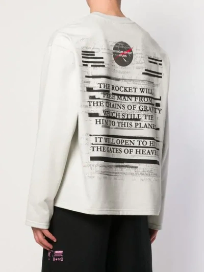 Shop Ih Nom Uh Nit Nasa Print Sweatshirt In Grey