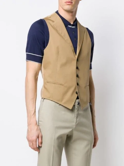 Tagliatore Dennis Waistcoat In Neutrals