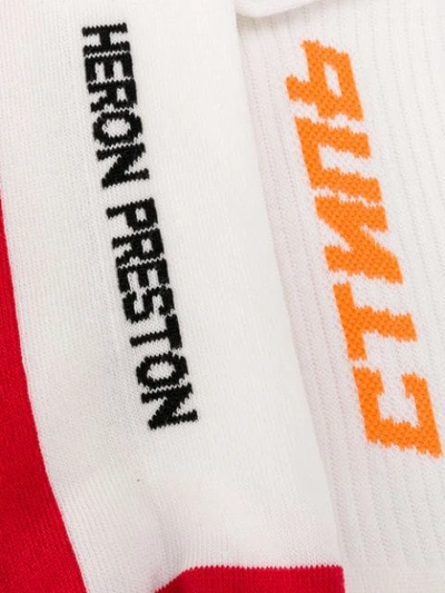 Shop Heron Preston Стиль Intarsia Socks In White