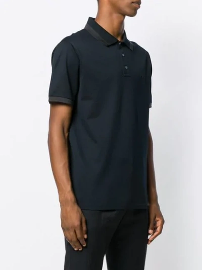 Shop Ferragamo Classic Polo Shirt In Blue