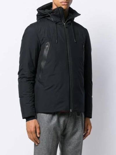 Shop Herno Hooded Shell Jacket In 9300 Nero