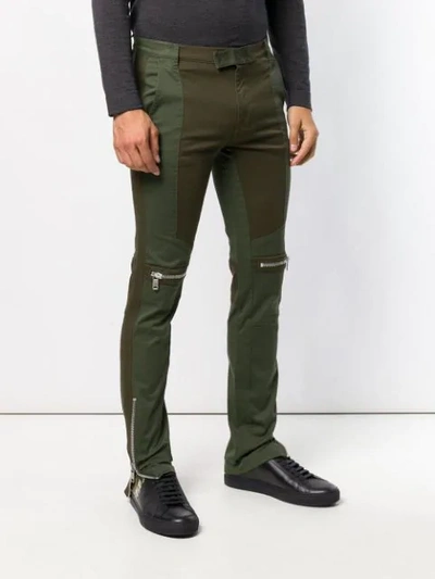 Givenchy Slim-fit Biker Trousers In Green