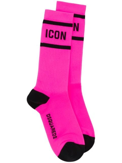 Shop Dsquared2 'icon' Socken - Rosa In Pink