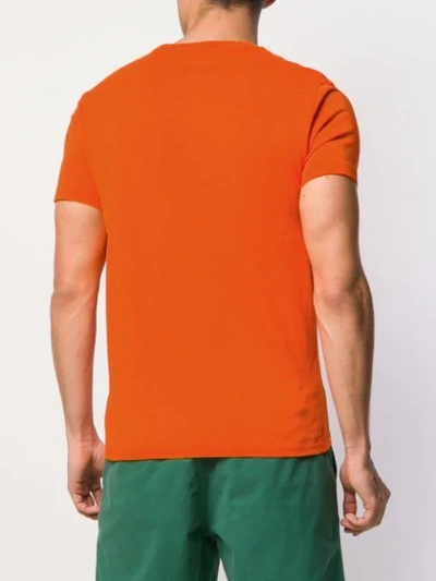 Shop Polo Ralph Lauren Embroidered Logo T-shirt In Orange