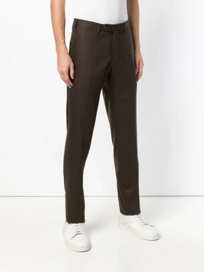 Shop Pt01 Classic Tailored Chinos In Brown