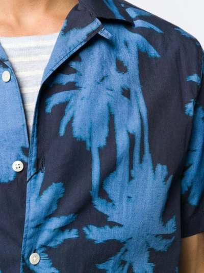 Shop J. Lindeberg David Printed Shirt In Blue
