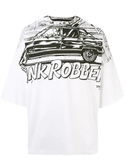 YOSHIOKUBO ROBBERY超大款T恤 - 白色