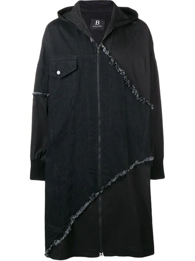 Shop Yohji Yamamoto Oversized Coat In Black