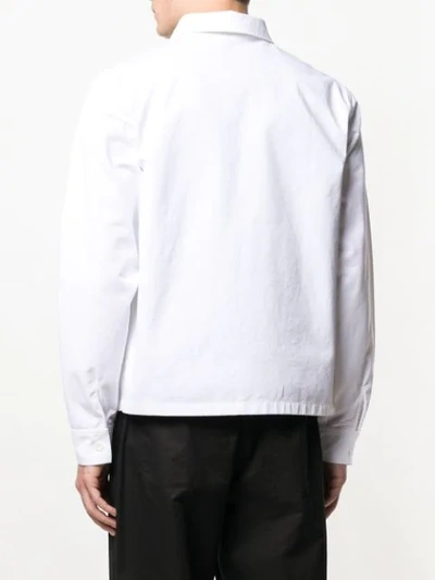 Maison Margiela Buttoned Shirt Jacket In White
