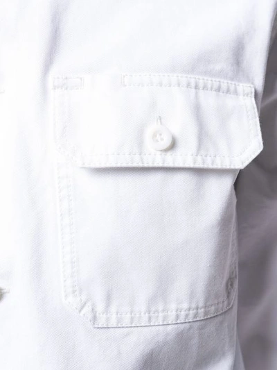 Maison Margiela Buttoned Shirt Jacket In White
