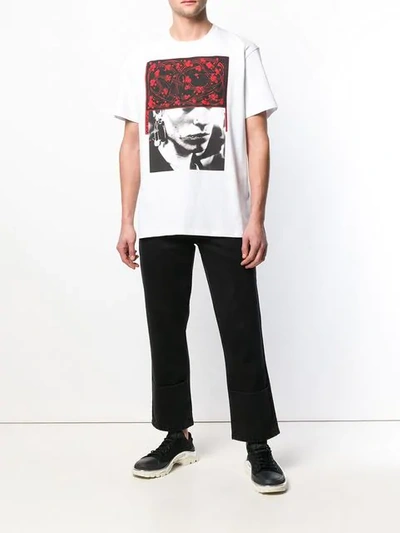 Shop Raf Simons Cropped Straight Jeans In Black