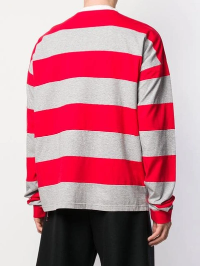 Shop Marni Longsleeved Striped T In Red