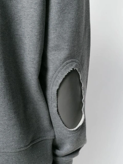Shop Maison Margiela Elbow Patch Sweatshirt In Grey