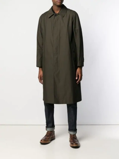 Shop Burberry Classic Trenchcoat In Green