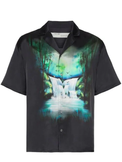 Shop Off-white Waterfall Print Shirt In Black