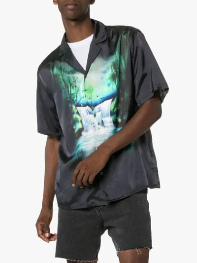 Shop Off-white Waterfall Print Shirt In Black