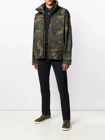 Shop Polo Ralph Lauren Camouflage Lightweight Jacket In Green