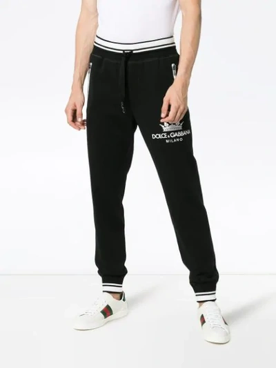 Shop Dolce & Gabbana Logo Sweatpants In Black