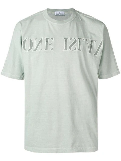 Shop Stone Island Upside Down Logo T-shirt In V0161 Grey