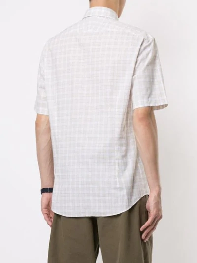 Shop Cerruti 1881 Checked Short-sleeved Shirt In White