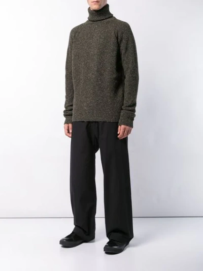 Shop Jan-jan Van Essche Ribbed Turtleneck Sweater In Grey