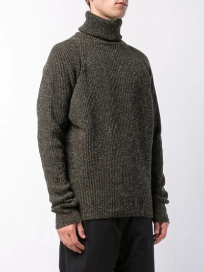 Shop Jan-jan Van Essche Ribbed Turtleneck Sweater In Grey