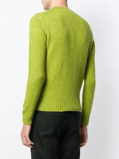 Shop Prada Shetland Sweater In Green