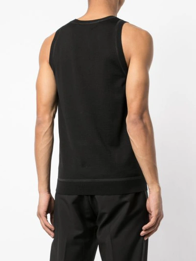 Shop Mackintosh 0002 Knitted Vest Top In Black