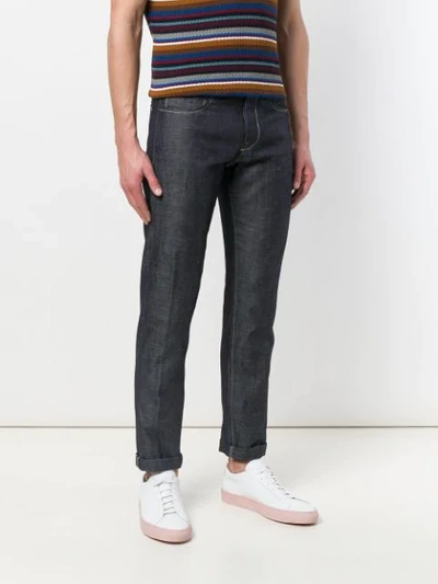 Shop Al Duca D'aosta Roll-up Straight Jeans In Blue