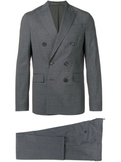 DSQUARED2 双排扣两件式西装套装 - 灰色