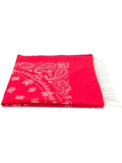 Shop Mc2 Saint Barth Paisley Print Beach Towel - Red