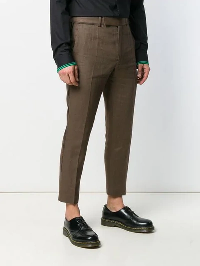 HAIDER ACKERMANN SKINNY LEG TROUSERS - 棕色