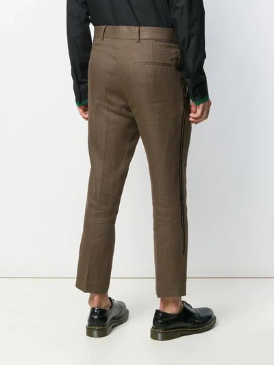 Shop Haider Ackermann Skinny Leg Trousers In Brown