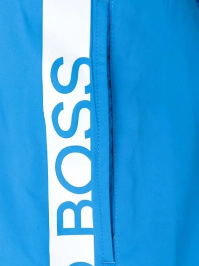 BOSS HUGO BOSS 测LOGO泳裤 - 蓝色
