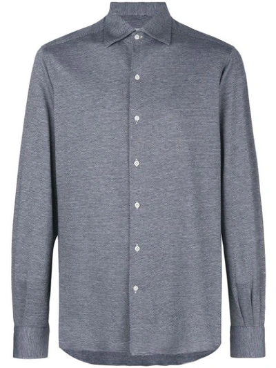 Shop Orian Textured Button Shirt - Blue