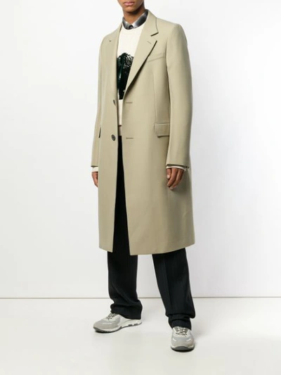 Shop Lanvin Tailored Single Breasted Coat In Neutrals