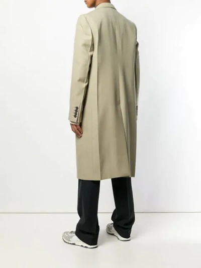 Shop Lanvin Tailored Single Breasted Coat In Neutrals