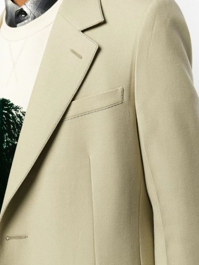 Shop Lanvin Tailored Single Breasted Coat In Neutrals