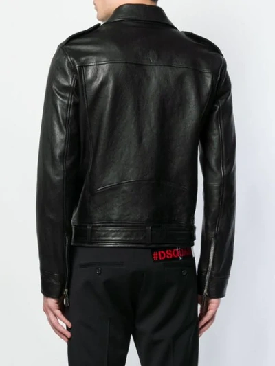 Shop Dsquared2 Biker Jacket In Black