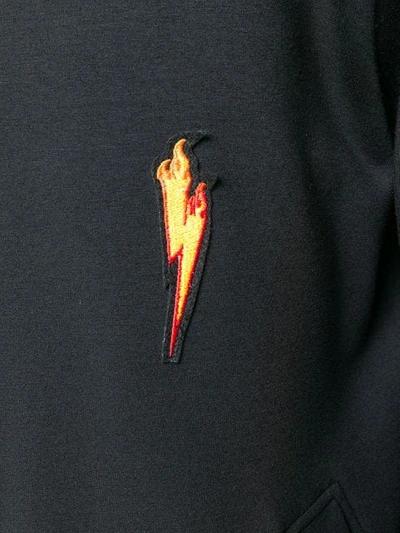 Shop Neil Barrett Flaming Bolt Sweatshirt In Black