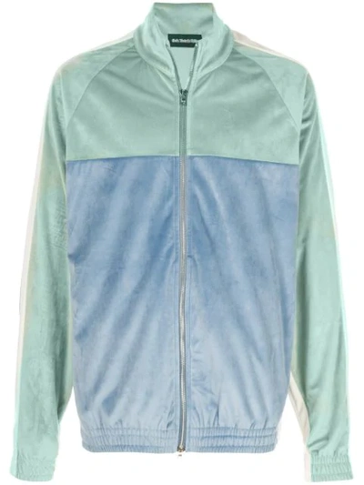 God's Masterful Children Velvet Retro Sports Jacket In Green