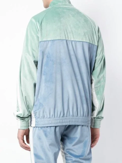 God's Masterful Children Velvet Retro Sports Jacket In Green