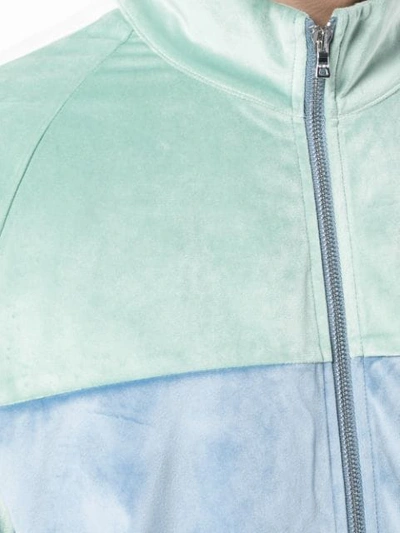 God's Masterful Children Velvet Retro Sports Jacket In Green
